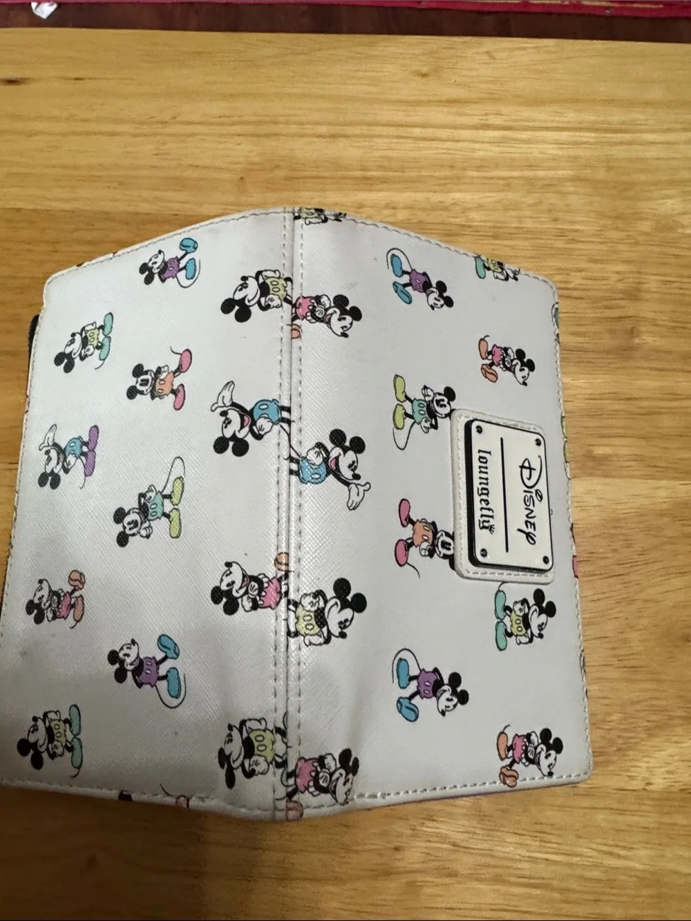 Loungefly White Wallet with Pastel Mickey Mouse Print